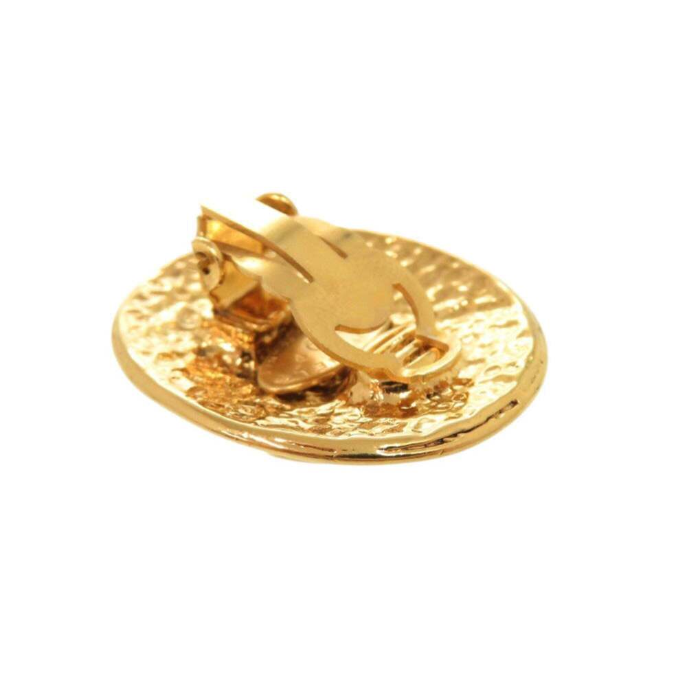 CHANEL Authentic Vintage Gold Logo Earrings - Picture 7 of 10